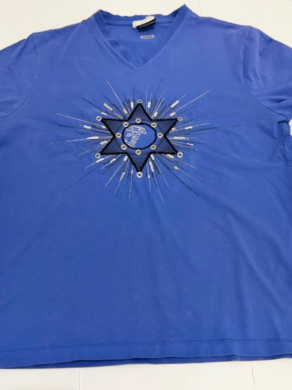 Versace Collection Sequin Logo T-shirt . Size Medium